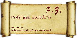 Prágai Zoltán névjegykártya